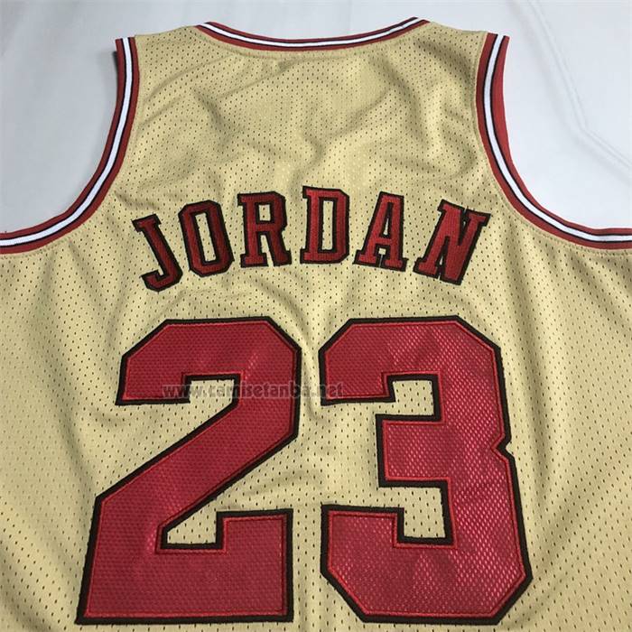 Camiseta Chicago Bulls Michael Jordan NO 23 Mitchell & Ness 1995-96 Oro